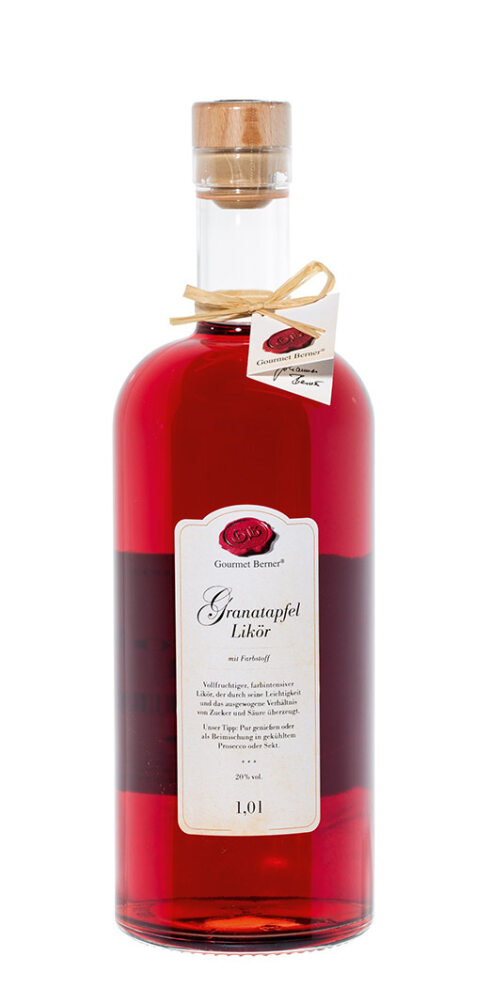 Granatapfel-Likör 1 Liter (Gourmet Berner) - Feinkost-Pohl