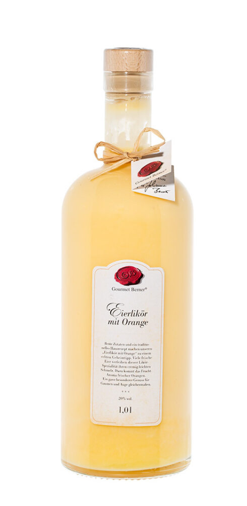 Eierlikör mit Orange 1 Liter (Gourmet Berner) - Feinkost-Pohl