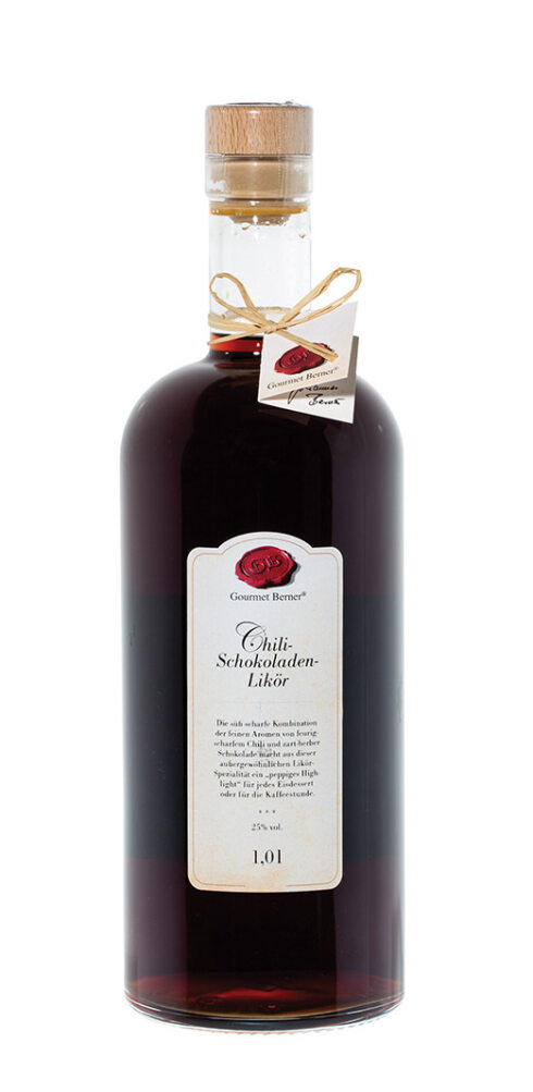 Chili-Schokoladen-Likör 1 Liter (Gourmet Berner) - Feinkost-Pohl
