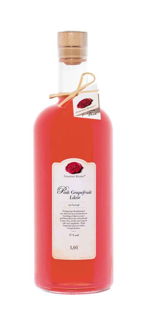 Pink Grapefruit Likör 1 Liter - (Gourmet Berner) - Feinkost Pohl